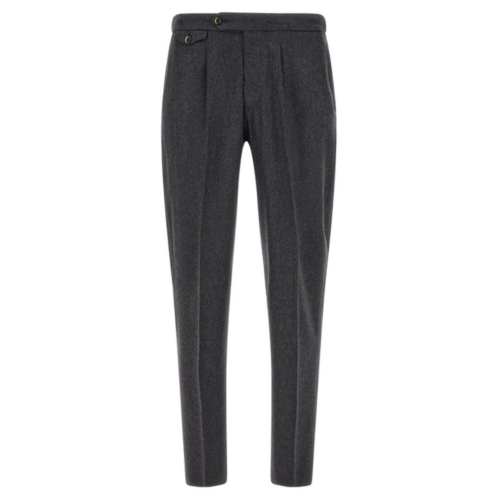 PT Torino Gray Virgin Wool Dress Men's Pants